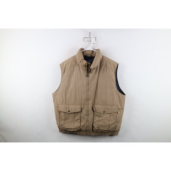 90s LANDS'END silver down vest cyber USA 90s lands end down vest